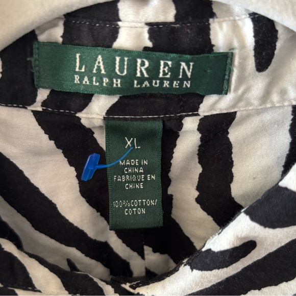 Lauren Ralph Lauren Zebra Print Cotton Shirt - Picture 2 of 2
